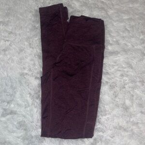 Aerie burgundy black leggings with side pockets woman’s XS